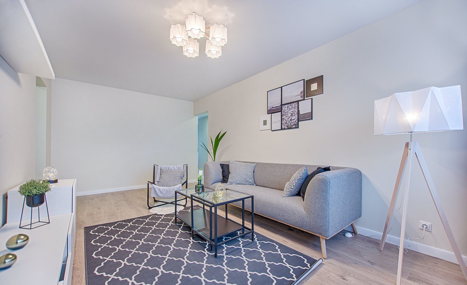 Gray Fabric Sofa Placed Indoor